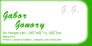 gabor gomory business card